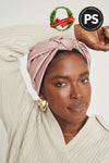 Speckled Blush All-Satin Knot Turban