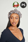 Spotted Print All-Satin Knot Turban