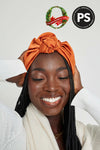 Rust All-Satin Knot Turban