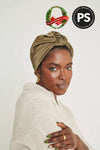 Olive All-Satin Knot Turban