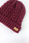 Wine Red Foldover Warm Slap