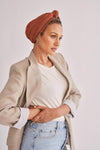 Clay Satin-Lined Knot Turban