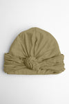 Sage Satin-Lined Knot Turban