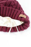 Wine Red Foldover Warm Slap