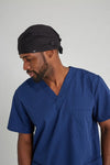 Men's Satin-Lined Scrub Cap - Black