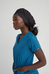 Women's Satin-Lined Scrub Cap - Black