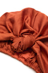 Rust All-Satin Knot Turban