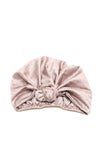 Patterned Walnut All-Satin Knot Turban