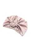 Patterned Walnut All-Satin Knot Turban