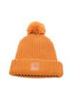 Orange Chunky Knit Satin-Lined Beanie