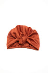 Rust All-Satin Knot Turban