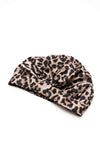 Satin-Lined Shower Cap - Cheetah Print