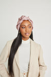 Speckled Blush All-Satin Knot Turban