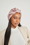 Speckled Blush All-Satin Knot Turban