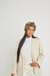 Olive All-Satin Knot Turban