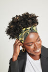 Olive Print Wrap-Style Headband