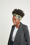 Olive Print Wrap-Style Headband