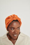 Rust All-Satin Knot Turban