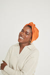 Rust All-Satin Knot Turban