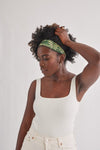 All Silk Headband - Olive Leaves