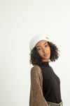 Cream Slouchy Warm Slap w/ Pom