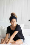 Jersey Knit Headband - Black