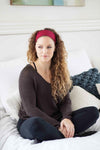 Grace Eleyae Headbands Jersey Knit Headband - Wine