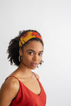 All Silk Headband - Mustard Floral