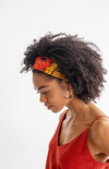 All Silk Headband - Mustard Floral