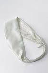 All-Silk Headband - Silver Green