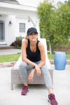 Grace Eleyae Hats Black Satin-Lined Baseball Hat