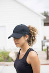 Grace Eleyae Hats Black Satin-Lined Baseball Hat