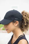 Grace Eleyae Hats Black Satin-Lined Baseball Hat