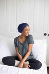 Grace Eleyae Slaps Navy Slap | Satin Lined Cap