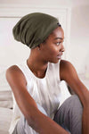 Grace Eleyae Slaps Olive Green Slap | Satin Lined Cap