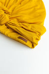 Mustard Satin-Lined Knot Turban